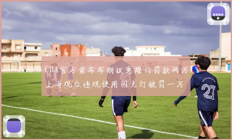 CBA官方宣布布朗故意蹬门罚款两万上海观众违规使用闪光灯被罚一万